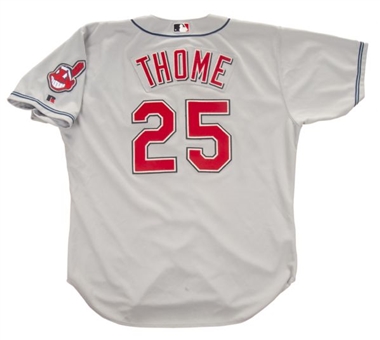 2002 Jim Thome Game Worn Cleveland Indians Road Jersey